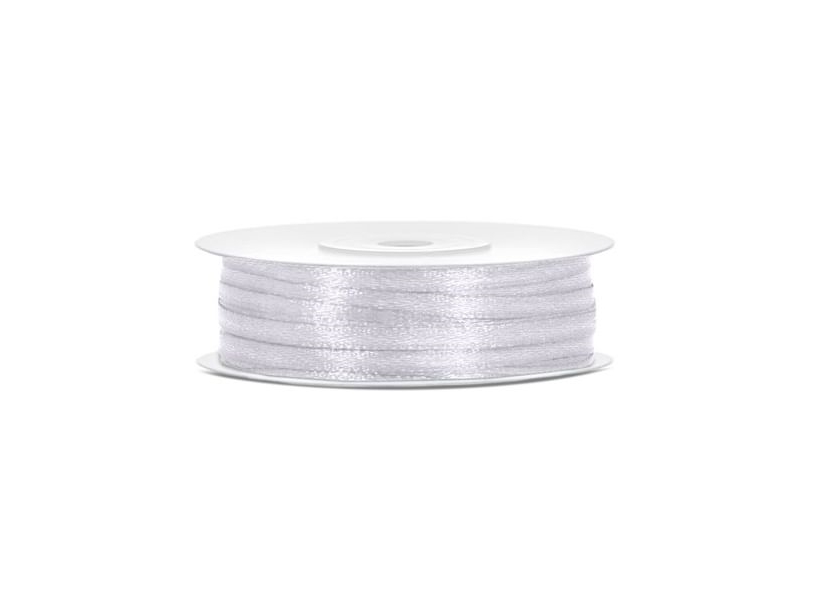 Hvidt Satinbånd 3Mm