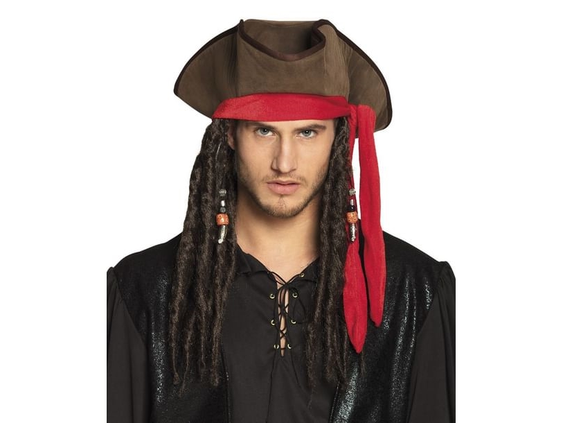 Piratenhut Dirty Jack Mit Haaren