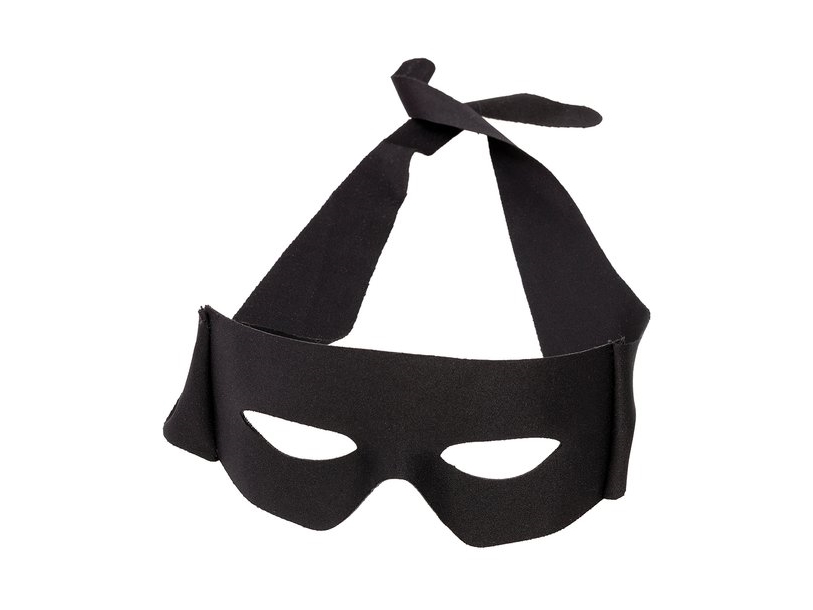 Schwarze Halbmaske Mit Bändern