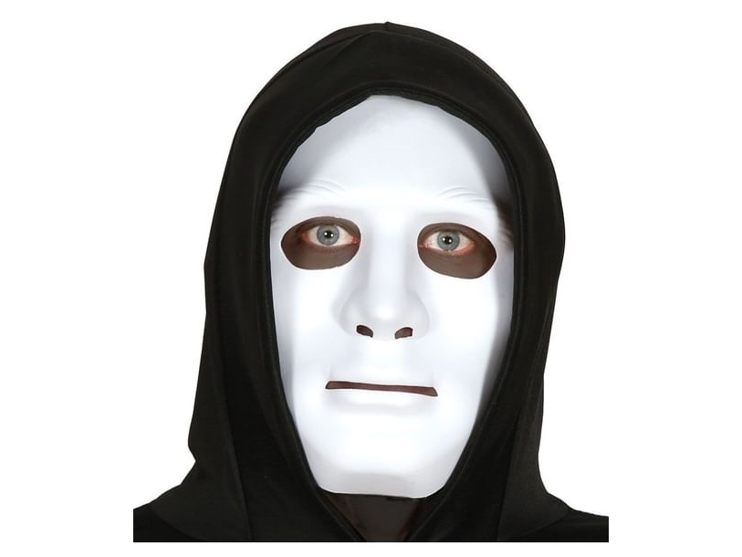 Hvid Uhyggelig Maske - One size