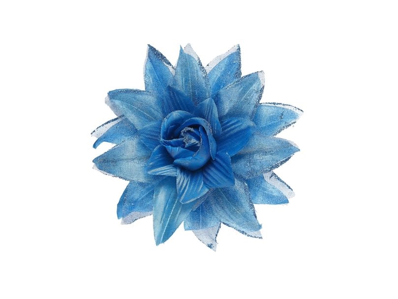 Blaue Blumen-Haarspange