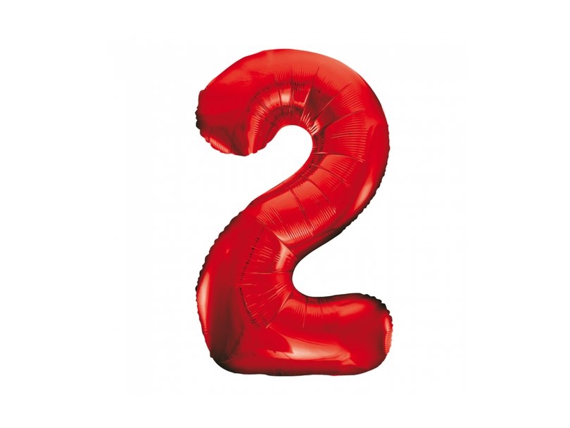 Folienballon Rot 2, 86 Cm