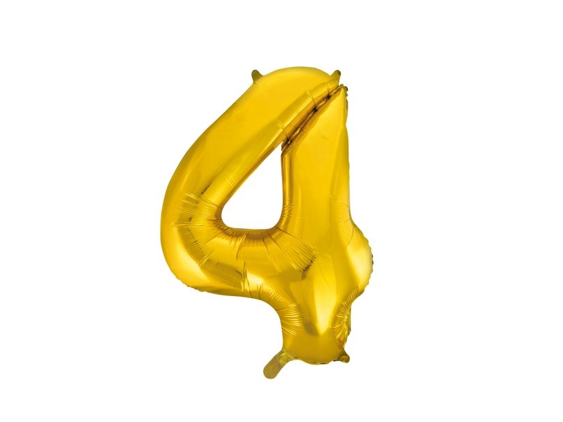 Folienballon Gold 4, 86 Cm