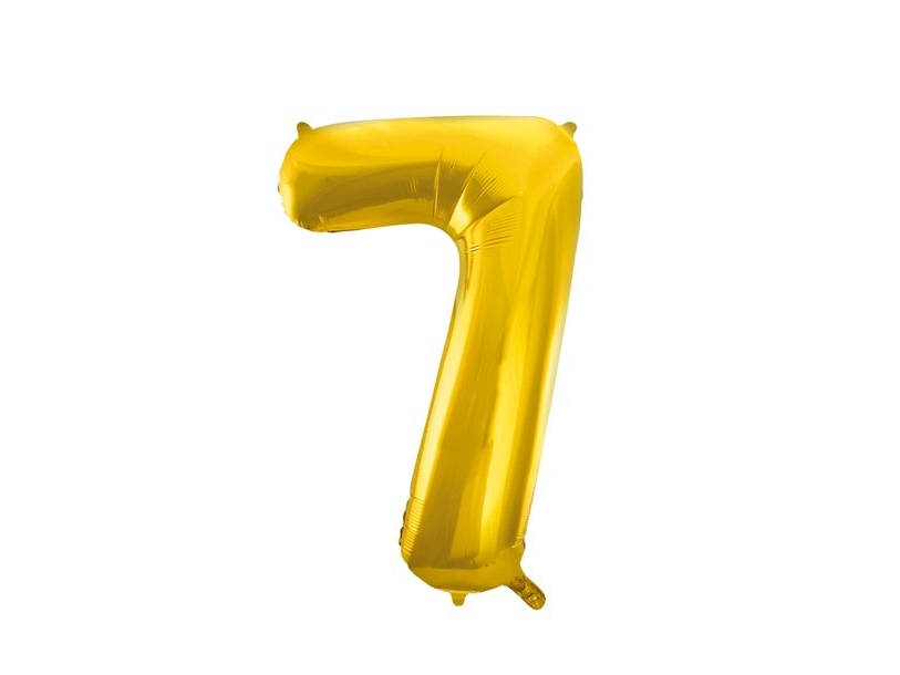 Folienballon Gold 7, 86 Cm