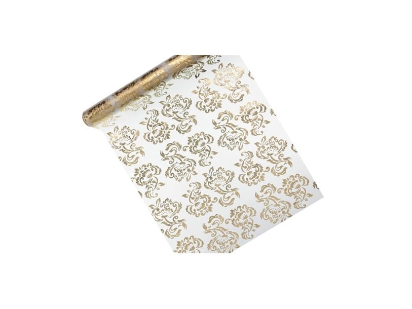 Hvid Og Guld Organza