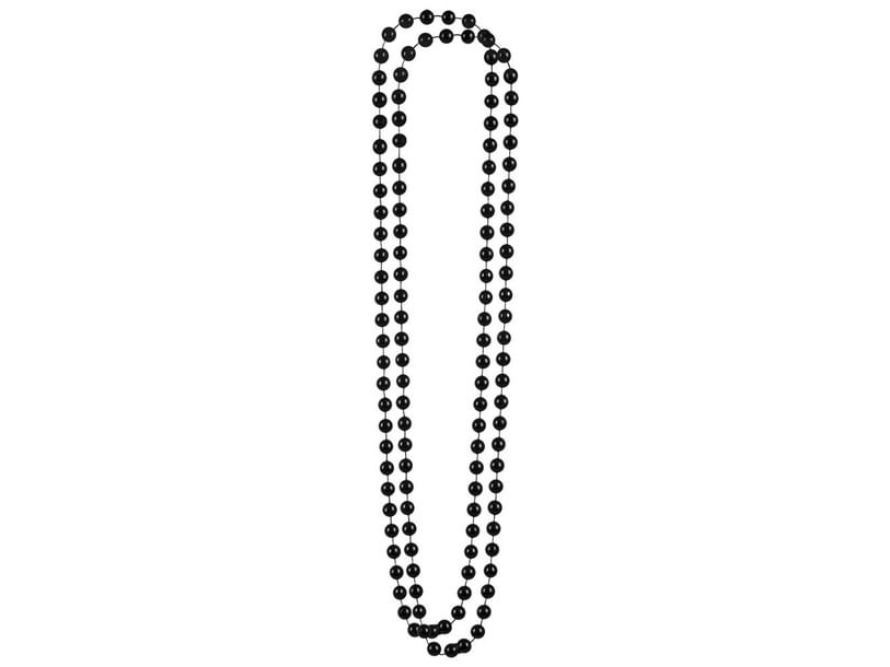 Schwarze Perlenkette, 2 Stück