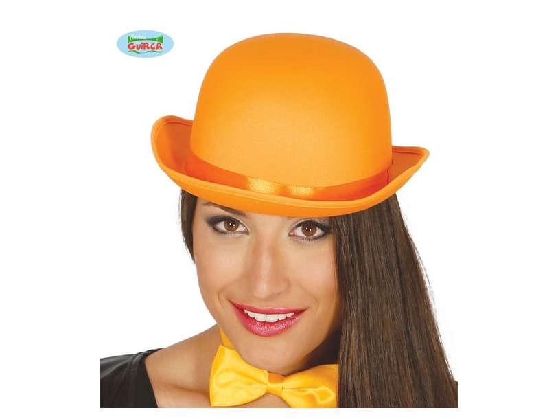 Orange bowlerhatt | Leksaker - Rollek - Kostym tillbehör | GameStuff