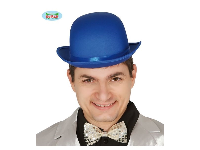 Blauer Bowlerhut