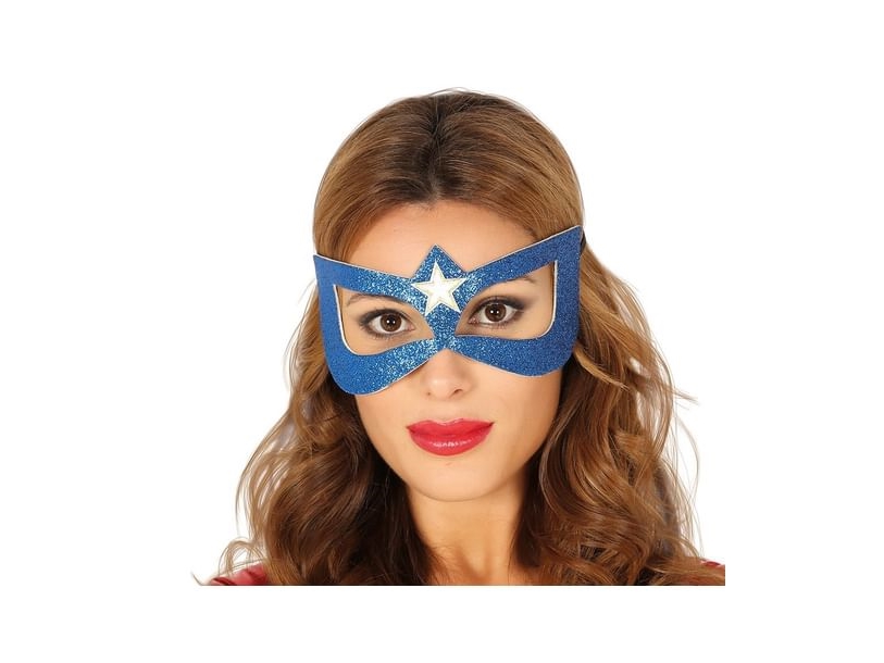 Heldin Maske Blau
