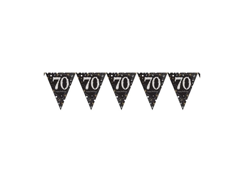 Wimpelgirlande 70 Jahre Sparkling