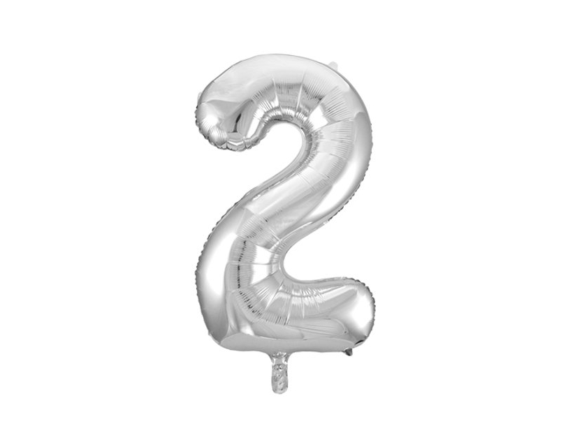 Folienballon Silber 2, 86 Cm