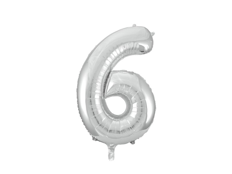 Folienballon Silber 6, 86 Cm
