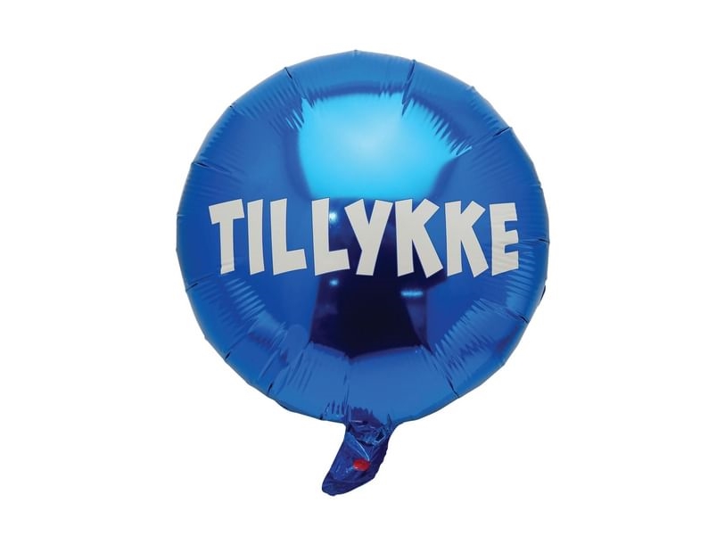 Folieballon 35 Cm Blå / Tillykke - Scanseason