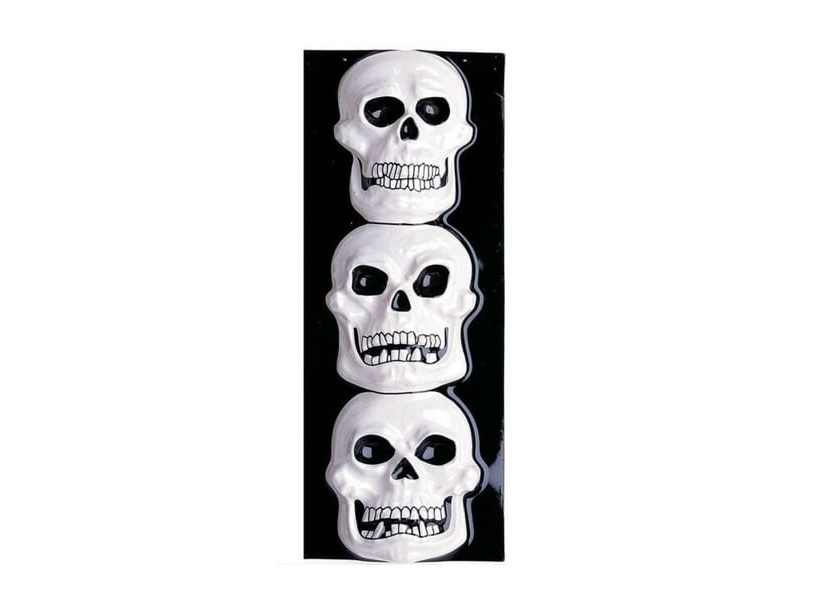 Totenkopfdekoration, Vertikal 4 Stück