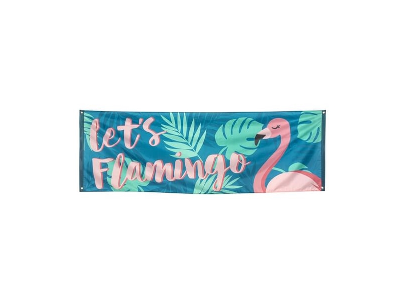 Flamingo banner 74x220 cm