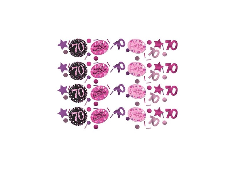 Konfetti 70 Jahre Pink Sparkling