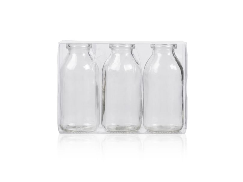 Klare Glasflasker, 10,5 Cm