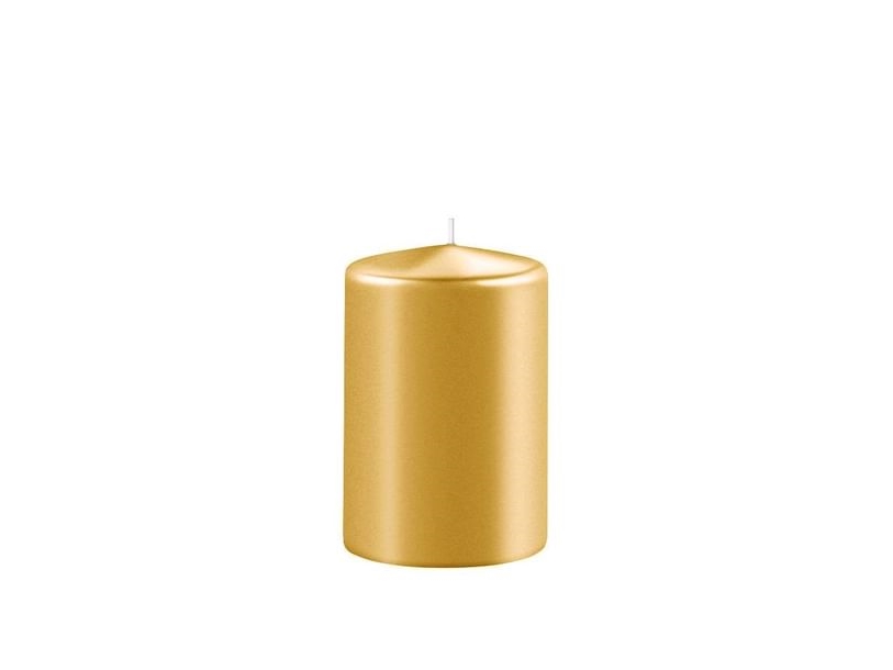 Block Kerze Metall Gold, 5X7 Cm