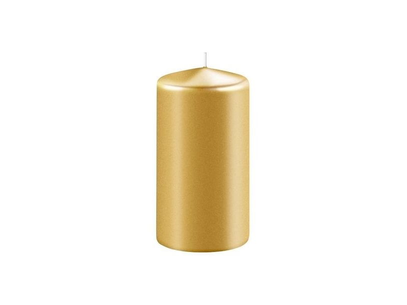Block Kerze Metall Gold, 5X10 Cm