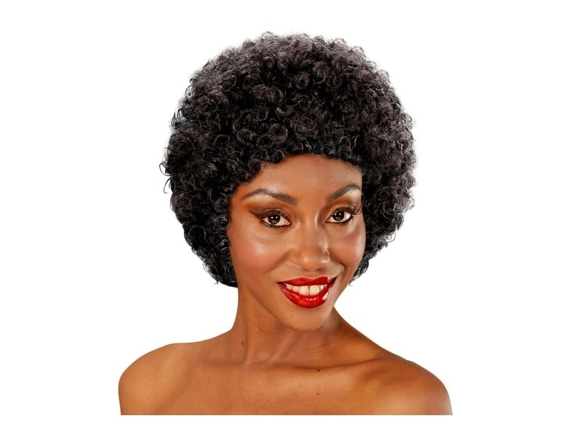 Schwarze Afro-Perücke