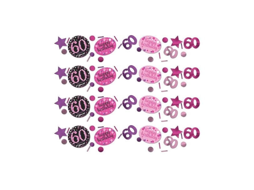 Konfetti 60 Jahre Pink Sparkling
