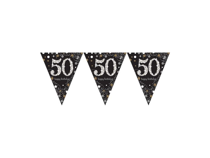 Wimpelgirlande 50 Jahre Sparkling