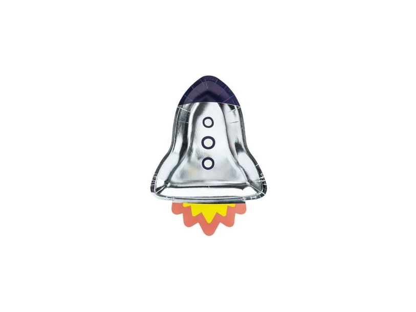 PartyDeco TPP48, Tallrik, Andra, papper, Blå, Orange, Silver, Gul, Bild, 6 styck | Catering - Engångsservis | GameStuff