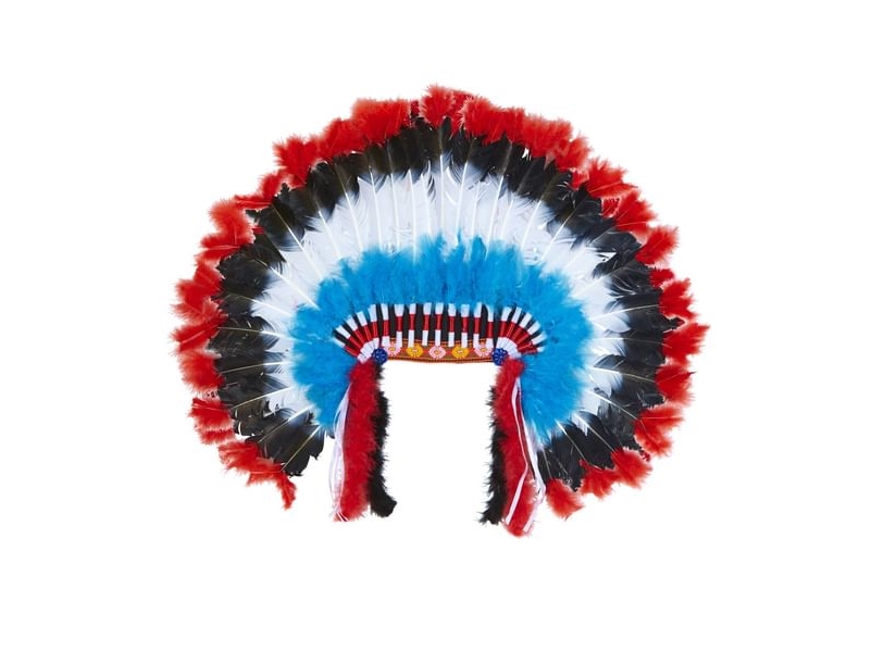 Indianerfedern Ornament Blau