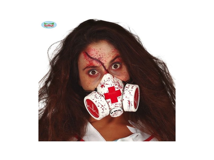 Blutige Gasmaske