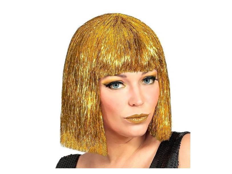 Seite Glitzerperücke, Gold