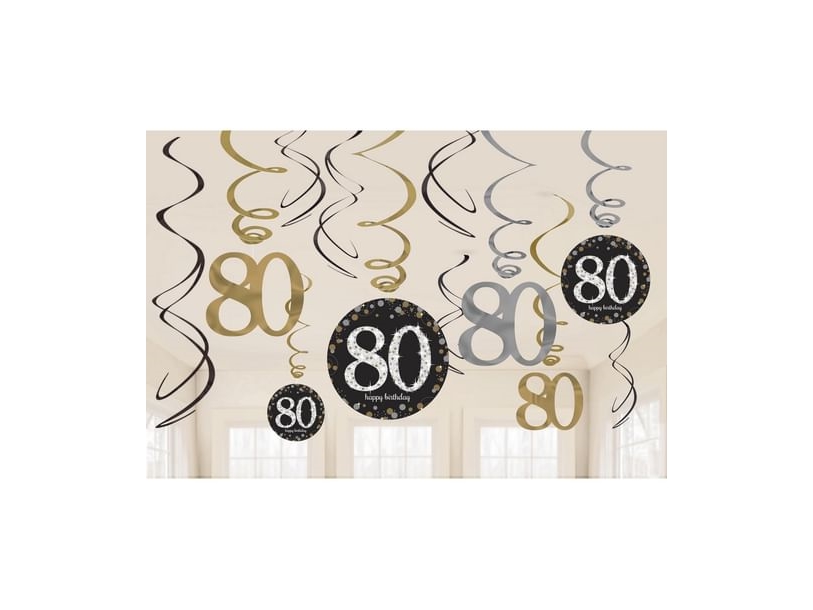 Spiraler 80 år Sparkling | Skola & Hobby - Festdekorera - Ballonger | GameStuff
