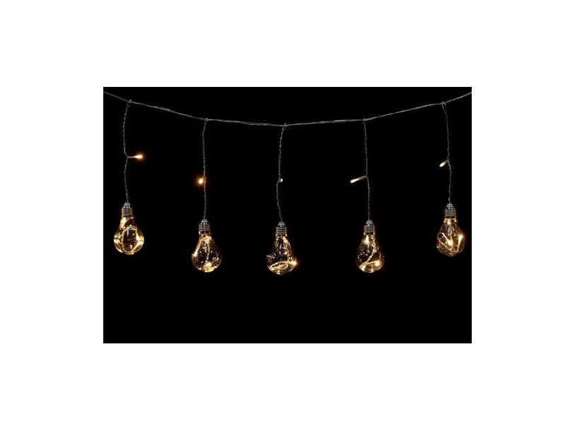 Lyskæde med LED pærer, varm hvid