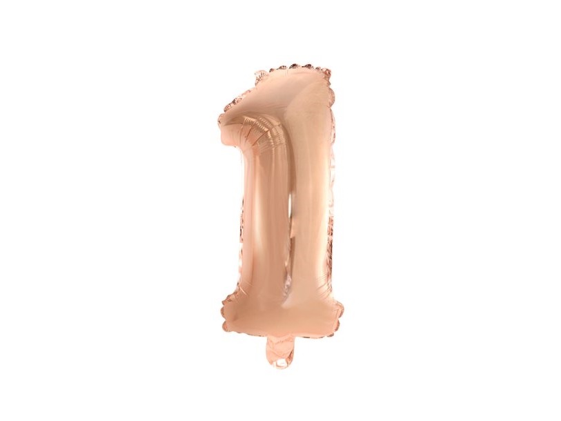Folie Ballon 1 Rose Gold, 41 Cm