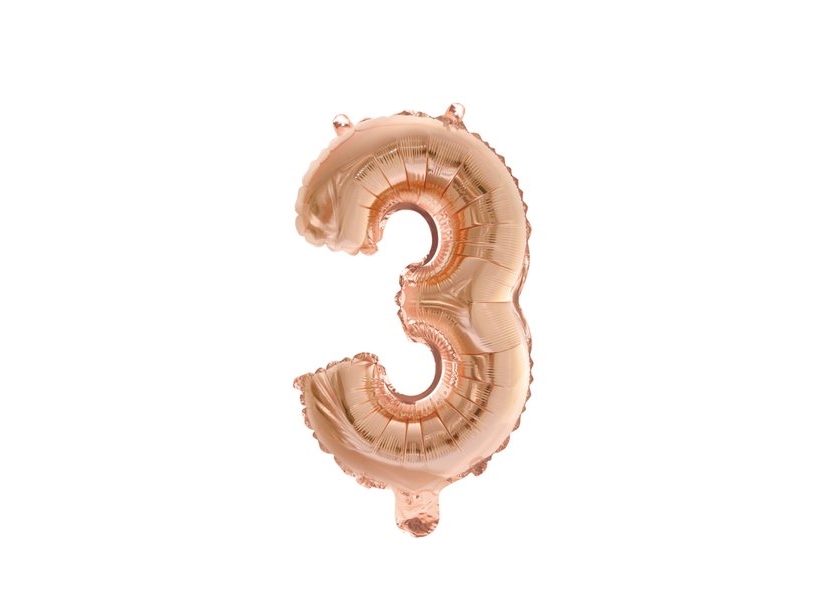 Folie Ballon 3 Rose Gold, 41 Cm