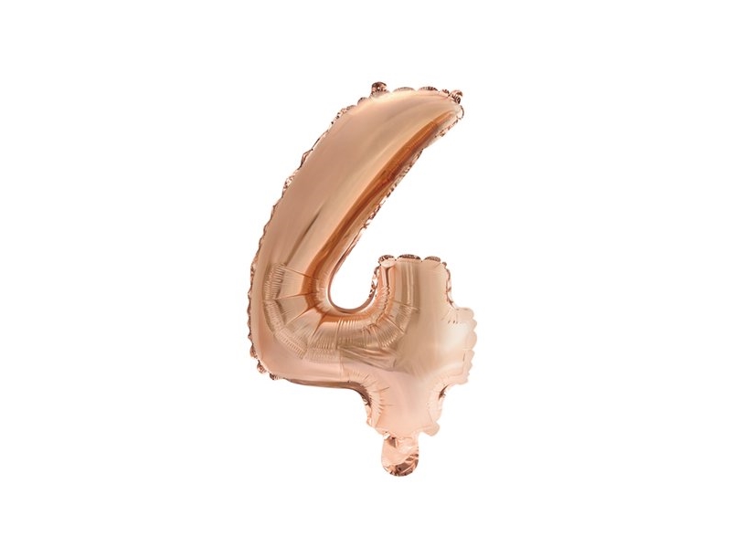 Folie Ballon 4 Rose Gold, 41 Cm