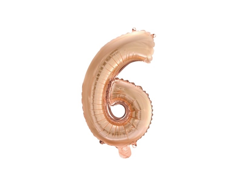 Folie Ballon 6 Rose Gold, 41 Cm
