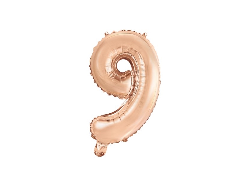 Folie Ballon 9 Rose Gold, 41 Cm