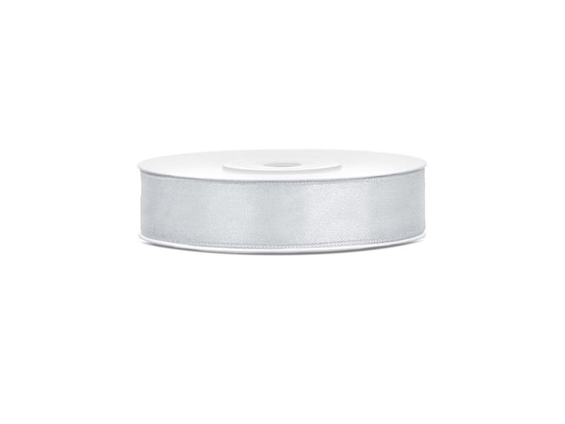 Silbernes Satinband 12Mm
