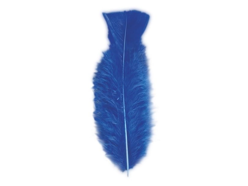 Blaue Federn, 50 Stück