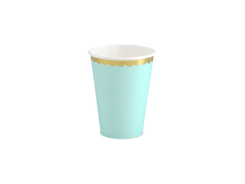 Minzpappbecher Mit Goldrand