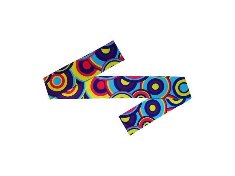 70Er Groovy Stirnband, Blaue Blasen