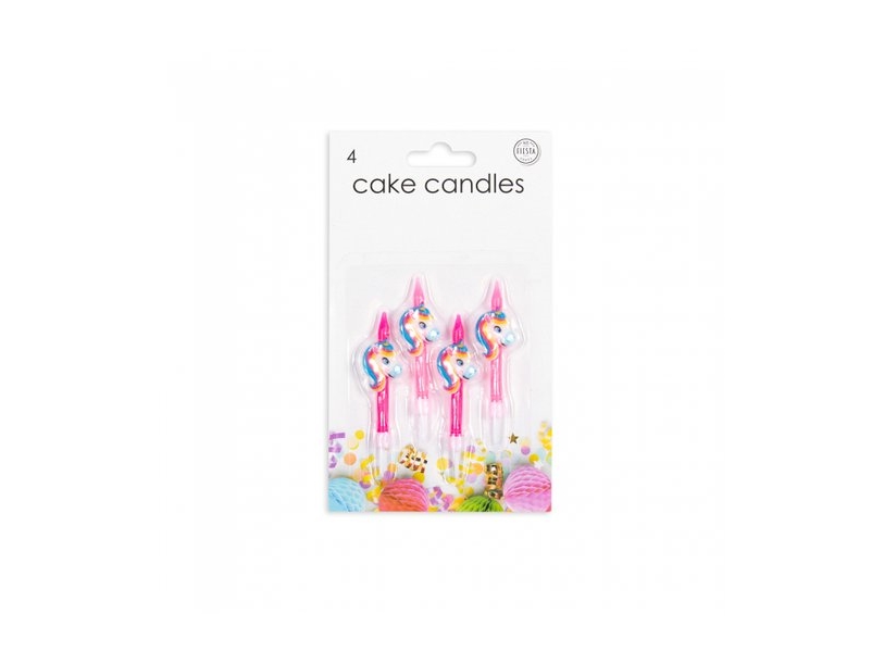Figurkerzen Einhorn 4Er-Set