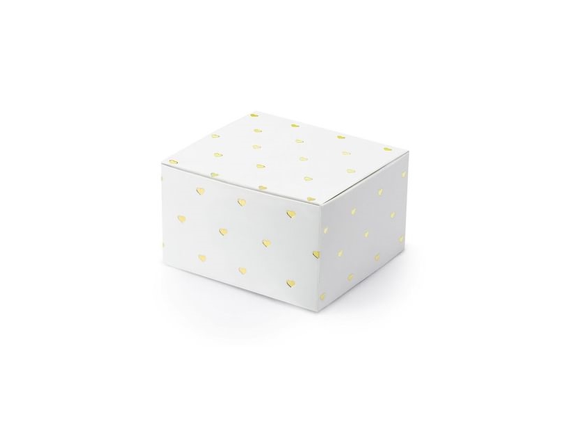 Geschenkschachteln Mit Herzen Weiß & Gold