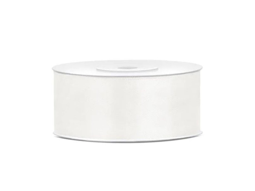 Helles Cremefarbenes Satinband 25 Mm