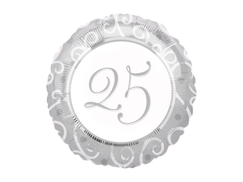 Folienballon 25 Silber