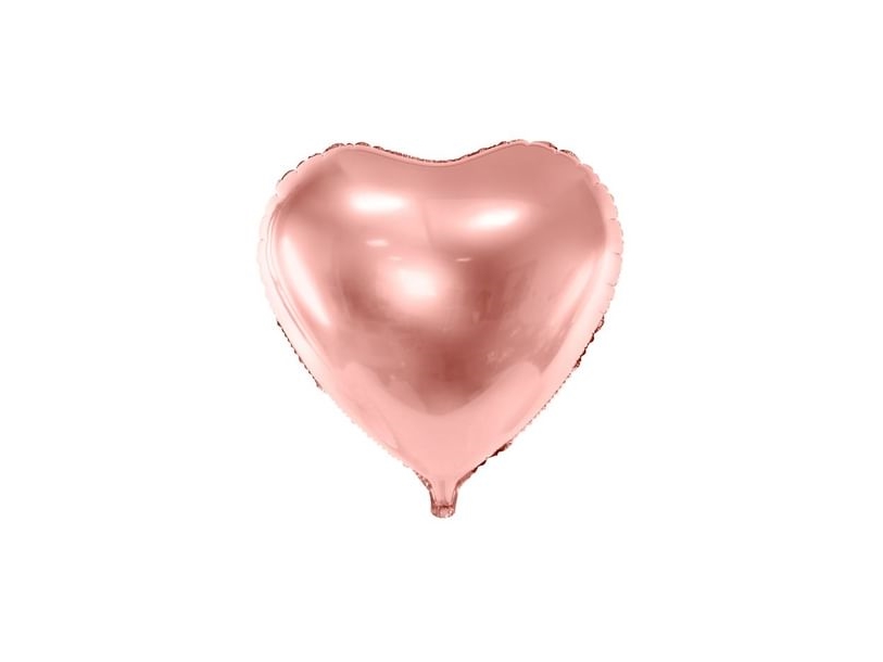 Folienballon Hjerte, Roségold