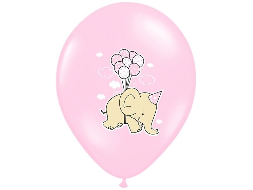 Rosa Luftballons Mit Elefanten