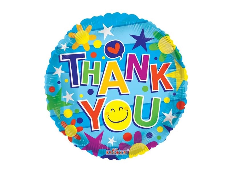 Folieballon Thank You, 46 Cm