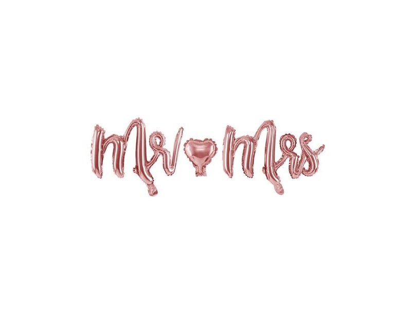 Folieballon Mr & Mrs Rose Gold