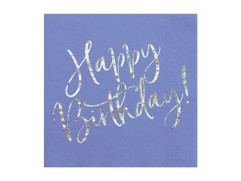 Servietten Happy Birthday, Blau